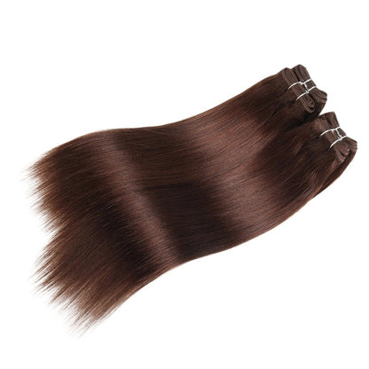 RitzWigs brown Brazilian straight human hair weave bundles for sew-in application