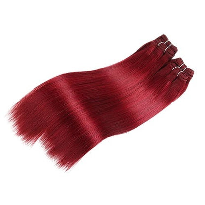 RitzWigs burgundy Brazilian straight human hair weave bundles for sew-in application