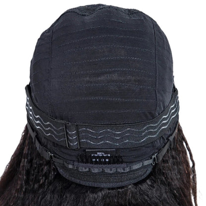 RitzWigs glueless human hair wig cap interior showing adjustable straps and breathable mesh construction