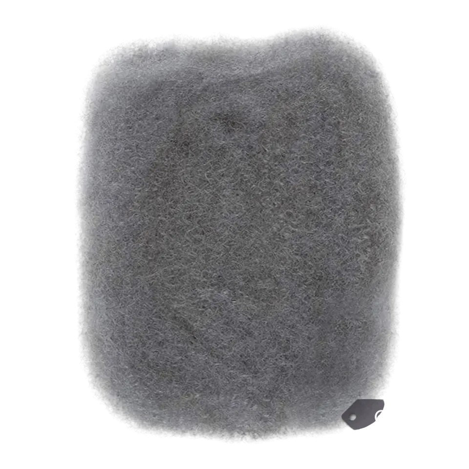 RitzWigs grey afro kinky bulk human hair extensions for braiding, locs, and micro twists in a soft textured bundle