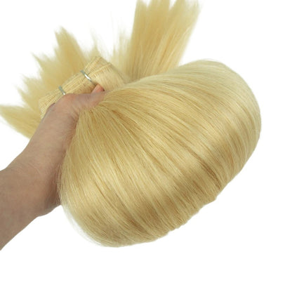 RitzWigs Peruvian honey blonde 613 straight human hair weave bundle with machine double weft construction