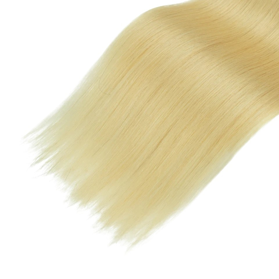 RitzWigs honey blonde 613 straight Remy human hair weave bundle with a smooth and silky texture