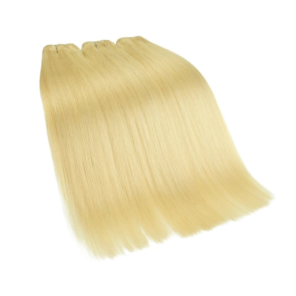 RitzWigs Peruvian honey blonde 613 straight human hair weave bundle with machine double weft