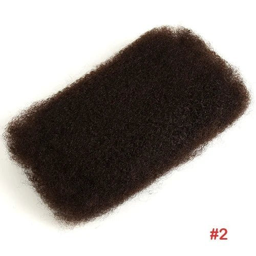 RitzWigs Brazilian Remy human hair bundle in a dark brown #2 shade with a kinky curly afro texture for braiding.