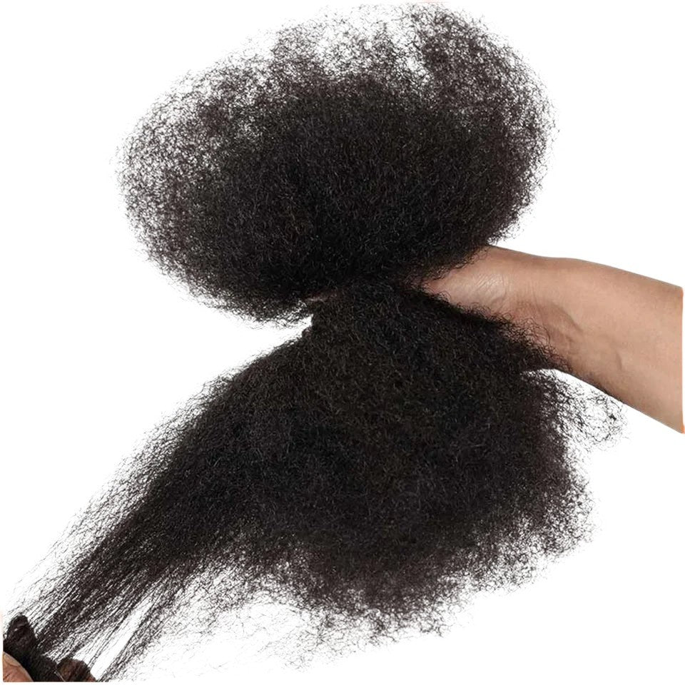 RitzWigs natural black human hair bulk with kinky curly texture for braiding and dreadlocks
