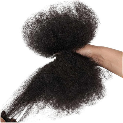 RitzWigs natural black human hair bulk with kinky curly texture for braiding and dreadlocks