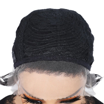 RitzWigs human hair lace front wig cap construction with Swiss lace and adjustable straps