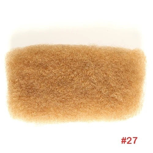 RitzWigs #27 light brown afro kinky curly bulk human hair bundle for braiding