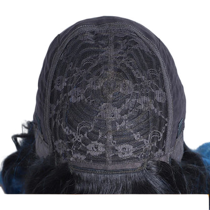RitzWigs interior view of a machine-made wig cap showing the breathable lace construction and adjustable straps.