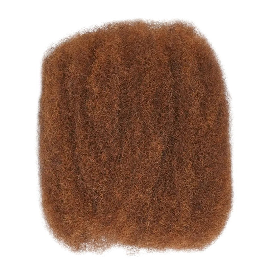 RitzWigs mixed brown afro kinky bulk human hair for dreadlock extensions and braiding