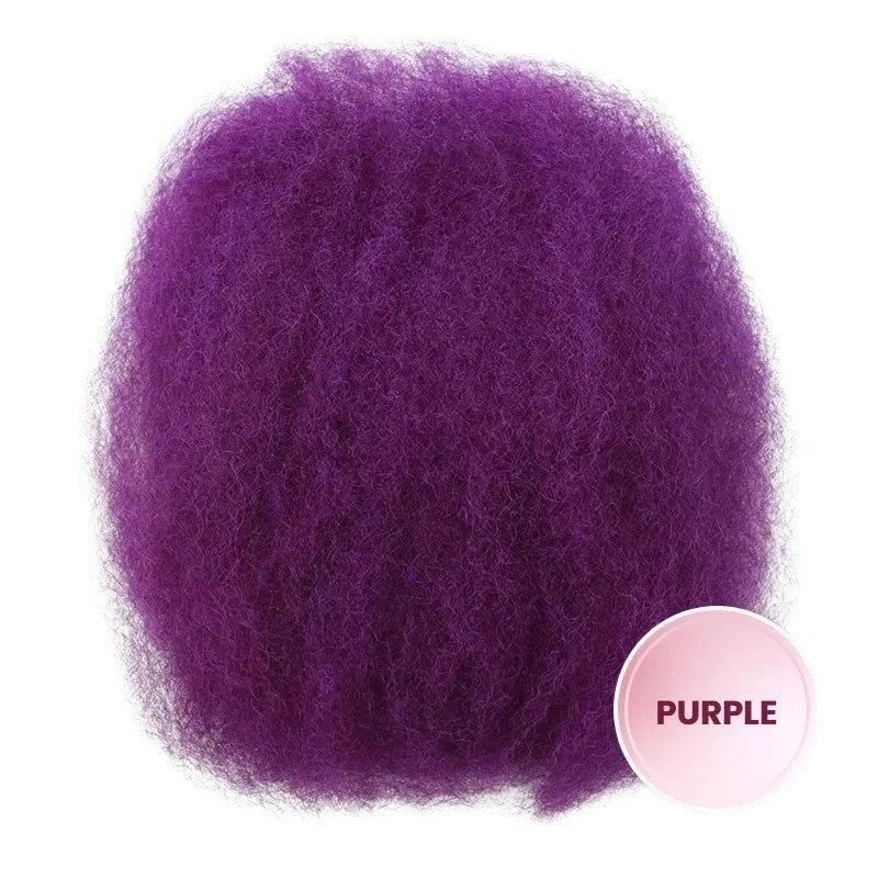 RitzWigs purple afro kinky bulk human hair extensions for braiding and dreadlock styling