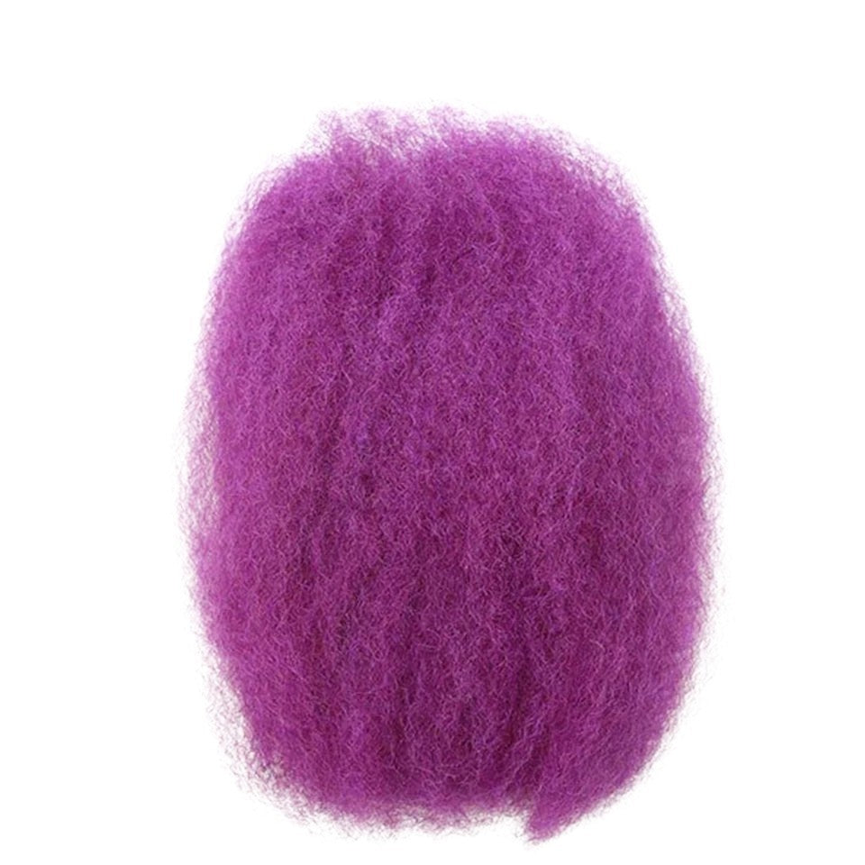 RitzWigs purple afro kinky bulk human hair for dreadlock extensions and braiding