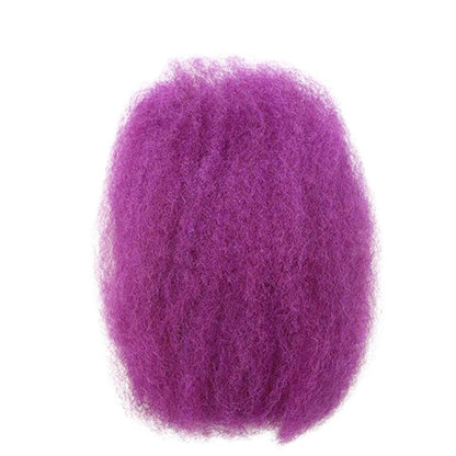 RitzWigs purple afro kinky bulk human hair for dreadlock extensions and braiding