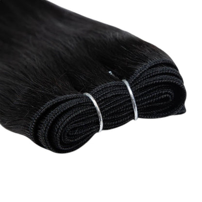 RitzWigs straight black human hair weave bundle with a secure machine double weft construction.