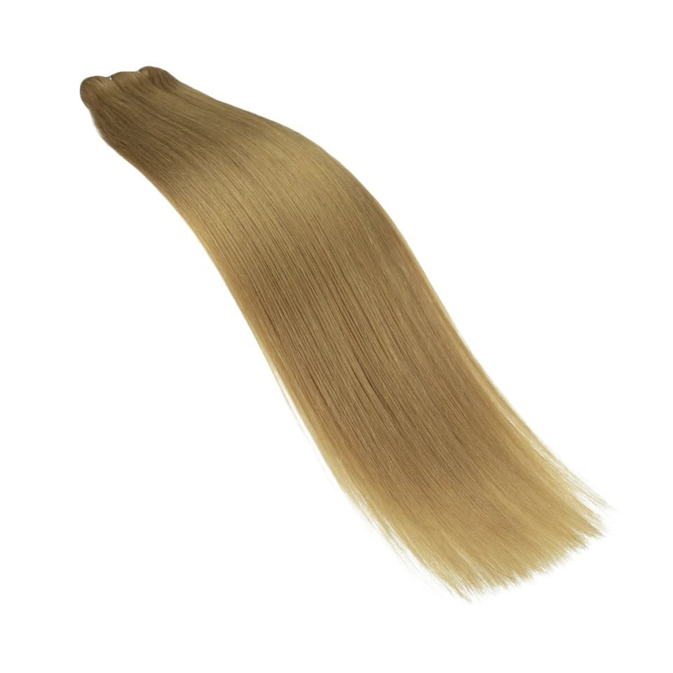 RitzWigs straight honey blonde Remy human hair weave bundle with machine double weft for hair extensions